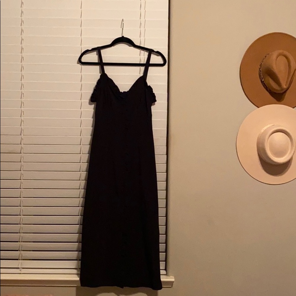 Midi Black Fitted Dress